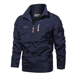 Sommerjacke Herren Leicht: Zip Up Herrenjacke,Klassische Windjacke,einfarbige Leichte Jacke,Lässige übergangsjacke,Mode Outdoorjacke,Männer Freizeitjacke,Atmungsaktiv Einfach College Blouson von Briskorry