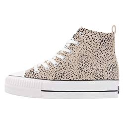 British Knights Damen Kaya MID Sneaker, LT Grey Cheetah, 37 EU von British Knights