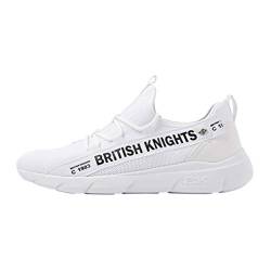 British Knights Herren Bennet Sneaker, Weiss Schwarz, 44 EU von British Knights