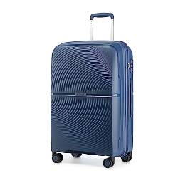 British Traveller Koffer Trolleys Groß Hartschalenkoffer 76 * 51 * 30cm Groß Handgepäck Koffer 100% PP Reisekoffer Groß mit TSA-Schloss Rollkoffer Blau von British Traveller