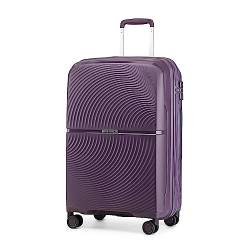 British Traveller Koffer Trolleys Hartschalenkoffer 100% PP (Lila, M) von British Traveller