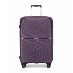 British Traveller Koffer Trolleys Hartschalenkoffer 55 * 40.5 * 22.5cm Handgepäck Koffer 100% PP Reisekoffer mit 8 Spinnerräder Rollkoffer TSA-Schloss Suitcase Lila von British Traveller