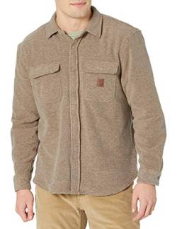 Brixton Herren Bowery Fleece L/S Flannel Hemd, Haferflocken (Oatmeal), L von Brixton