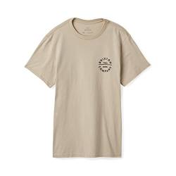 Brixton Herren Pledge Langärmeliges Standard T-Shirt, Cremefarben/Navy, Mittel von Brixton