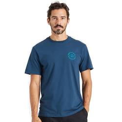Brixton Herren Pledge Langärmeliges Standard T-Shirt, Mondschein Ozean/Farbverlauf, Mittel von Brixton