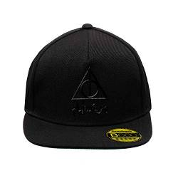 BroiderStudio Always Triangle HP Black Schwarz Hut Flacher Gipfel Verstellbar Snapback Unisex Original Bestickte Urban Logo Mütze von BroiderStudio