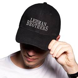 BroiderStudio Lehman Brothers Risk Management Department Schwarz Baseball Delta Kappe Verstellbare Unisex Original Urban Logo Sticken von BroiderStudio