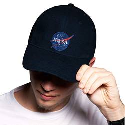 BroiderStudio NASA Vintage Cool Logo Marine Baseball Delta Kappe Verstellbare Unisex Original Urban Logo Sticken von BroiderStudio