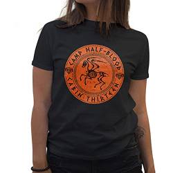 Camp Half-Blood Cabin Thirteen Hades Damen Schwarz T-Shirt Size L von BroiderStudio