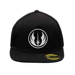 Jedi Star Wars White Schwarz Hut Flacher Gipfel Verstellbar Snapback Unisex Original Bestickte Urban Logo Mütze von BroiderStudio