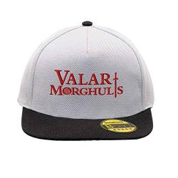 Valar Morghulis Game of Thrones Red Grau/Schwarz Hut Flacher Gipfel Verstellbar Snapback Unisex Original Bestickte Urban Logo Mütze von BroiderStudio