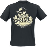Broilers T-Shirt - Skull & Palms - S bis XXL - für Männer - Größe M - schwarz  - Lizenziertes Merchandise! von Broilers