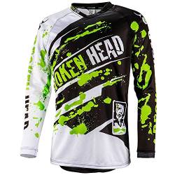 Broken Head MX Jersey Green Thunder - Langarm Funktions-Shirt Für Moto-Cross, BMX, Mountain Bike, Offroad - Grün - Größe L von Broken Head