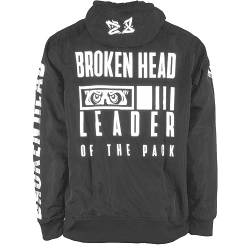 Broken Head Windbreaker Leader of the Pack - Jacke für Sport & Freizeit - Regenjacke zum Motorrad-Fahren (L, Schwarz-Weiß) von Broken Head