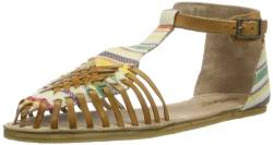 Bronx Damen BX 644 T-Spangen Sandalen, Mehrfarbig (m.Brown/beige Multi 1037), 36 von Bronx