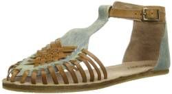 Bronx Damen BX 644 T-Spangen Sandalen, Mehrfarbig (mid Brown/Blue 1034), 36 von Bronx