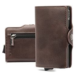 Bronzi® Geldbörse Herren | Geldbeutel Herren | Slim Wallet | Wallets for Men | Smart Wallet | RFID-Schutz mit Geldbörse | Geschenkbox - Italienische Marke (Braun) von Bronzi