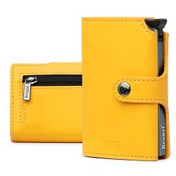 Bronzi® Geldbörse Herren | Geldbeutel Herren | Slim Wallet | Wallets for Men | Smart Wallet | RFID-Schutz mit Geldbörse | Geschenkbox - Italienische Marke (Gelb) von Bronzi