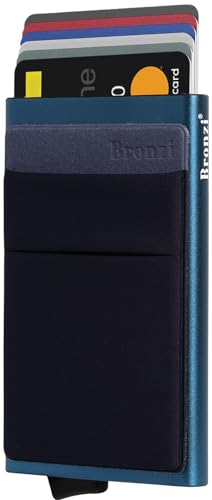 Bronzi® Geldbörse Herren | Geldbeutel Herren | Slim Wallet | Wallets for Men | Smart Wallet | RFID-Schutz mit Geldbörse | Geschenkbox - Italienische Marke (Meeresblau) von Bronzi