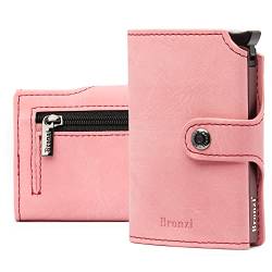 Bronzi® Geldbörse Herren | Geldbeutel Herren | Slim Wallet | Wallets for Men | Smart Wallet | RFID-Schutz mit Geldbörse | Geschenkbox - Italienische Marke (Rose) von Bronzi