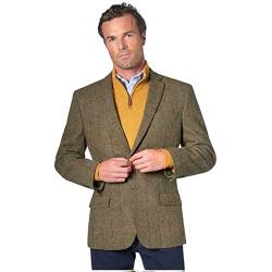 Neu Wolle Premium Herren Authentische Blazer Stromay Harris Tweed Jacke - Braun, 44 Regular von Brook Taverner