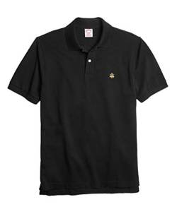 Brooks Brothers Herren Poloshirt, Originale Passform, Netz-Baumwolle, Schwarz - Schwarz - X-Groß von Brooks Brothers