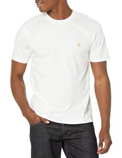 Brooks Brothers Men's Supima Cotton Short Sleeve Crewneck Logo T-Shirt, White von Brooks Brothers