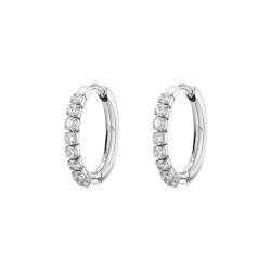 Brosway Desideri women's hoop earrings in steel with white zircons BEIE012 von Brosway