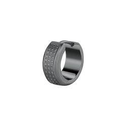 Brosway Einzelner Ohrring für Herren aus Stahl, einzelner Ohrring für Herren, Kollektion Bullet - BUL65, 13mm, Edelstahl, Kein Edelstein von Brosway