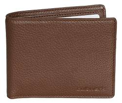 Brown Bear Cultwerk Slim Wallet Geldbörse Herren Leder Braun RFID-Schutz mit Münzfach, Echtleder Portemonnaie für Männer, Business Geldbeutel, Design Portmonee von Brown Bear