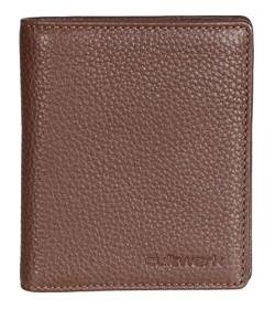 Brown Bear Slim Wallet Geldbörse für Herren - Echt-Leder Braun, Kartenetui mit RFID-Schutz & Mini-Münzfach, Design Geldbeutel, Cultwerk IV von Brown Bear