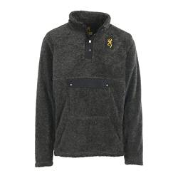 Browning Herren Fleecepullover, Highloft Fleece Quarter Snap Pullover Sweater, Schwarz, XX-Large von Browning
