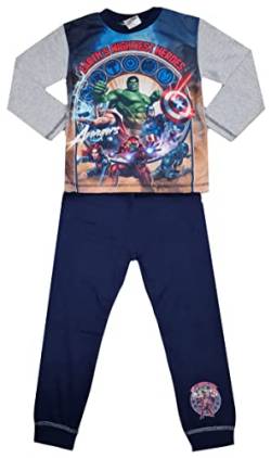 Avengers Marvel Schlafanzug für Jungen, Thor Hulk Captain America, Avengers - Heroes, 7-8 Jahre von Brownings