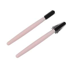 2 Silikon-Augenbrauen-Mascara-Bürsten Tragbare Wiederverwendbare Mascara-Make-up-Zauberstab-Make-up-Pinsel Abgewinkelte Make-up-Pinsel für Augenbrauen-Augen-Wimpern-Blau (Hell-Pink) von Brrnoo