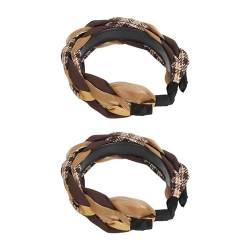 2 Stück Damen-Stirnband, Dehnbares Damen-Stirnband für Zuhause, für Zuhause, Arbeit, Reisen, Konzert von Brrnoo