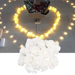 3 Meter 20er LED Rosen Lichterkette USB künstliche Blume Lichterketten Lichterkette mit Blumen Kunstblumen Romantische Atmosphäre Deko für Innen zum Valentinstag Hochzeitsdekoration Weihnachten von Brrnoo