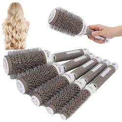 5Pcs Rundbürsten-Set Zum Föhnen Curling, Professionelle Haarstylingbürste, Keramik-Ionen-Thermobürsten-Haarwärme-Styling-Bürste Friseurwerkzeug-Set Zum Föhnen Curling für Frauen von Brrnoo