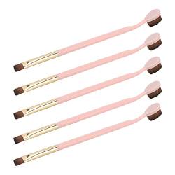 5pcs Makeup BrushesToothbrush Foundation Brush Pink Handle Soft Double Ended Makeup Eyeshadow Brush Cosmetic Tool von Brrnoo