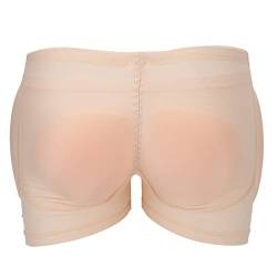 Damen Butt Lifter Unterhose Push Up Po Höschen Padded Gepolsterte nahtlose Shapewear Fleischfarbene Silikon Gesäßhose Kieselchen Hüfte Höschen(m) von Brrnoo