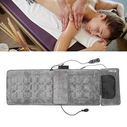 Ganzkörper-Massagematte,Massagematte mit Wärmekissen Zur Linderung von Rückenschmerzen,Körpermassage-Pad Vibrationsbeheiztes Shiatsu-Massage-Pad für Rücken, Nacken und von Brrnoo