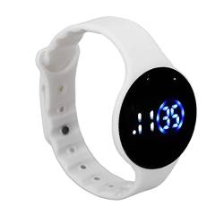 Kinder-Digitaluhr Intelligente Uhr, Kinder Digitaluhr, Wasserdichtes Silikonarmband, Kratzfeste LED Elektronikuhr für Kinder, Frauen, Männer, Mädchen, Jungen(Weiß) von Brrnoo