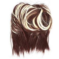 Messy Bun Haarteil Frauen Modische Hochsteckfrisur Pferdeschwanz Synthetisches Haarteil, Modische Haarknoten Erweiterungen Messy Bun Haarteil Messy Haarknoten für Cosplay Tanzparty(Q17-7AH613#) von Brrnoo