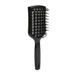 Schwarze Vent-Haarbürste für Schnelles Föhnen, Entwirrungs-Haarbürste für Erwachsene Kinder, Haar-Entwirrungs-Profi-Shaping-Row-Styling-Bürste für Lockiges Haar von Brrnoo