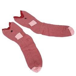 Warme Lange Socken aus Weicher Baumwolle mit Niedlichen Weihnachtsmustern, Gemütlich und Bequem, Geeignet Zum Täglichen Tragen und Schlafen von Brrnoo