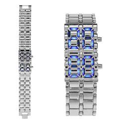 modische Stahlband LED-Beleuchtung Paar Armbanduhr[03], Elektronische Armbanduhr ArmbanduhrenDamen von Brrnoo
