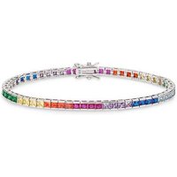 Bruno Banani Armband Schmuck Geschenk Silber 925 Armschmuck Tennisarmband Regenbogen, mit Zirkonia (synth) von Bruno Banani