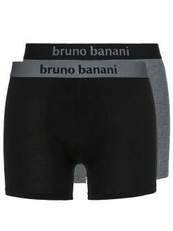 Bruno Banani Flowing: Short 2er Pack, schwarz/grau (L) von Bruno Banani