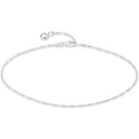 Bruno Banani Fußkette Schmuck Geschenk Silber 925 Körperschmuck Figarokette Herz, Made in Germany von Bruno Banani