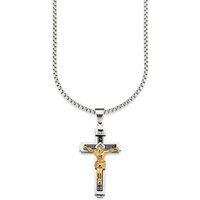 Bruno Banani Kette mit Anhänger Schmuck Geschenk, Halskette Kreuz Venezianerkette Gravur INRI von Bruno Banani