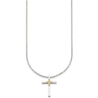 Bruno Banani Kette mit Anhänger Schmuck Geschenk, Halskette Kreuz mit Steinen bicolor, mit Zirkonia (synth) von Bruno Banani